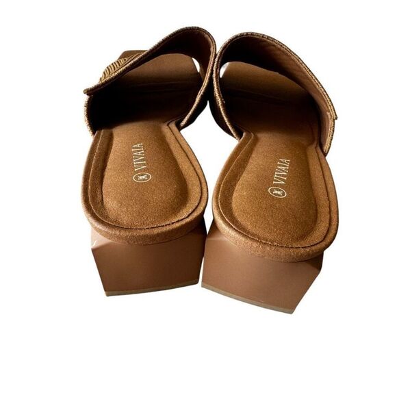 Vivaia Tan Almond Knot Juliet Pro Slide Sandals Size 41 ( 10.5 US) - Picture 5 of 12